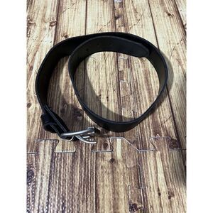 VINTAGE Z CAVARICCI JEANS BELT RETRO WOMENS BLACK FAUX LEATHER